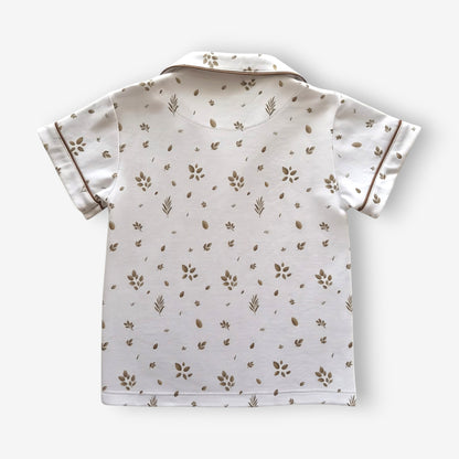 Pijama Corto Niña Camisa 100% Algodón Pima – Hojas & Olivo