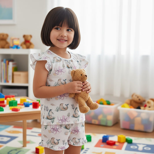 Pijama Niña 100% Algodón Pima – Pingüino y Calamar