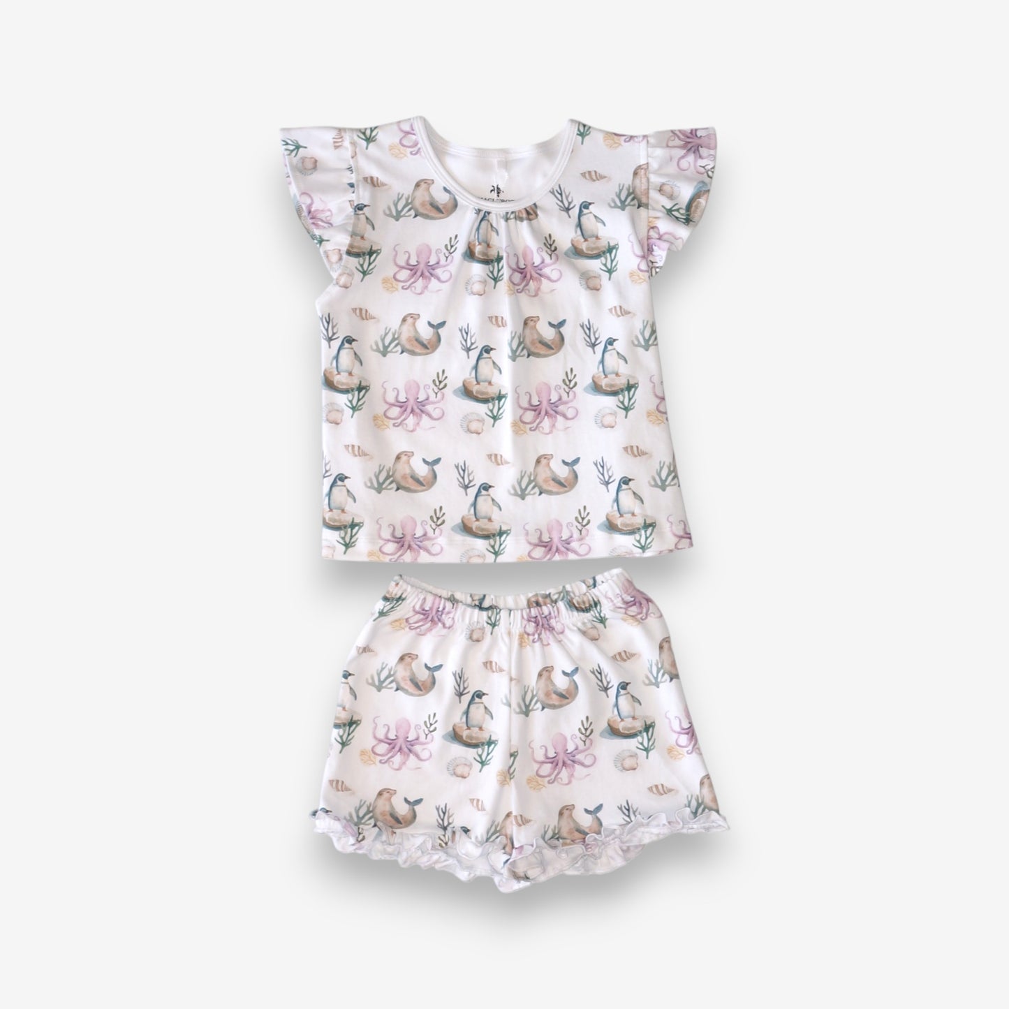 Pijama Niña 100% Algodón Pima – Pingüino y Calamar