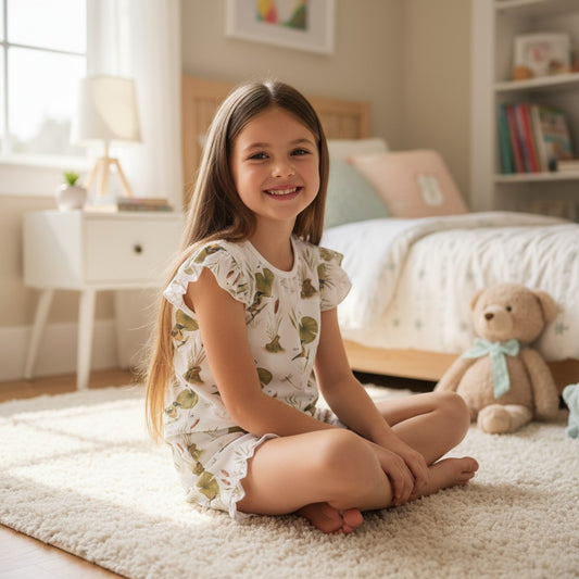 Pijama Niña 100% Algodón Pima – Colores y Ranita de Darwin