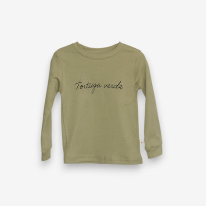 Polera Manga Larga 100% algodón pima – Tortuga Verde